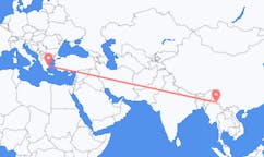 Flyg från Bhamo, Myanmar (Burma) till Aten, Grekland