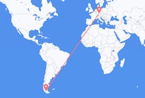 Flyreiser fra Punta Arenas, Chile til Nürnberg, Tyskland