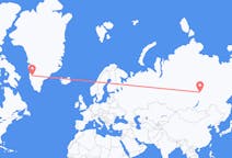 ตั๋วเครื่องบินจากเมืองVitim, Sakha RepublicไปยังเมืองKangerlussuaq