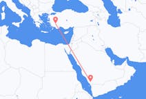 Flyreiser fra Abha, Saudi-Arabia til Denizli, Tyrkia