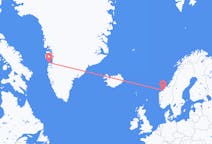 Flyg från Aasiaat, Grönland till Molde, Norge