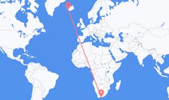 南アフリカのプレテンベルグ湾から、アイスランドのレイキャビク行きフライト