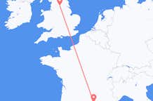 Flyreiser fra Leeds, England til Montpellier, Frankrike