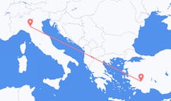 Fly fra Parma til Denizli