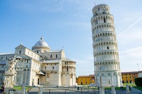 Det skæve tårn og katedralen i Pisa om eftermiddagen tidsindstillet billet