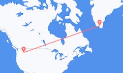 Vluchten van Lewiston, Verenigde Staten naar Narsarsuaq, Groenland