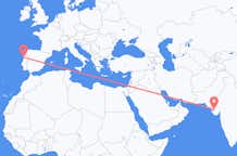 Flyreiser fra Kandla, India, til Porto, India
