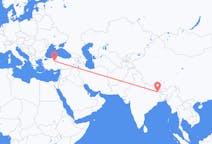 Flyreiser fra Biratnagar, Nepal til Ankara, Tyrkia