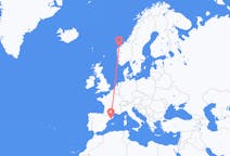 Vols depuis Ålesund, Norvège pour Barcelone, Espagne