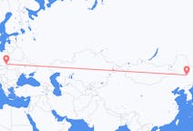 Flyg från Harbin, Kina till Rzeszów, Polen
