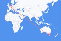Flyg från Hobart, Australien till Zürich, Schweiz