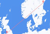 Vols depuis la ville de Sundsvall vers la ville de Liverpool