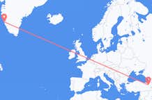 Flyreiser fra Erzurum, til Nuuk