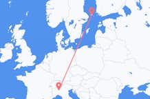 Flights from Mariehamn to Milan