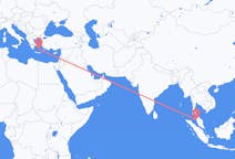 Flights from Penang, Malaysia to Santorini, Greece