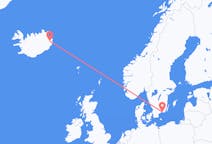 Flyreiser fra Egilsstaðir, Island til Karlskrona, Sverige