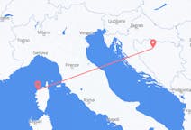Vluchten van Banja Luka naar Calvi, Haute-Corse