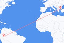Flyreiser fra Iquitos, Peru til Alexandroupolis, Hellas