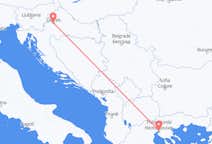Vluchten van Zagreb, Kroatië naar Thessaloniki, Griekenland