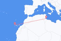Flyrejser fra Djerba, Tunesien til La Palma, Spanien