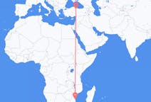 Flyreiser fra Vilankulo, Mosambik til Karamustafapasa, Tyrkia