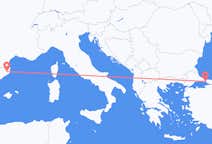 Flyreiser fra Girona, til Istanbul