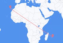 Flyreiser fra Mauritius, til La Palma