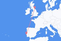 Fly fra Durham, England til Lissabon