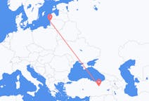 Vols de Palanga, Lituanie pour Erzincan, Turquie