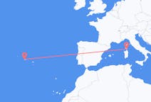 Flights from Horta, Azores, Portugal to Figari, France