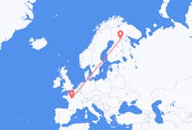 Flug frá Kuusamo, Finnlandi til Tours, Frakklandi