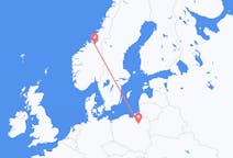 Flights from Szymany, Szczytno County, Poland to Trondheim, Norway
