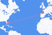 Flyrejser fra North Eleuthera, Bahamas til Bilbao, Spanien