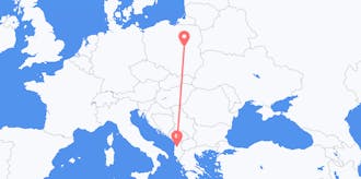 เที่ยวบินจาก แอลเบเนียไปยัง โปแลนด์