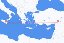 Flyreiser fra Gaziantep, Tyrkia til Comiso, Italia