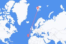 Vols de Funchal vers Svalbard