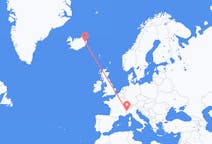 出发地 意大利都灵目的地 冰岛埃伊尔斯塔济的航班