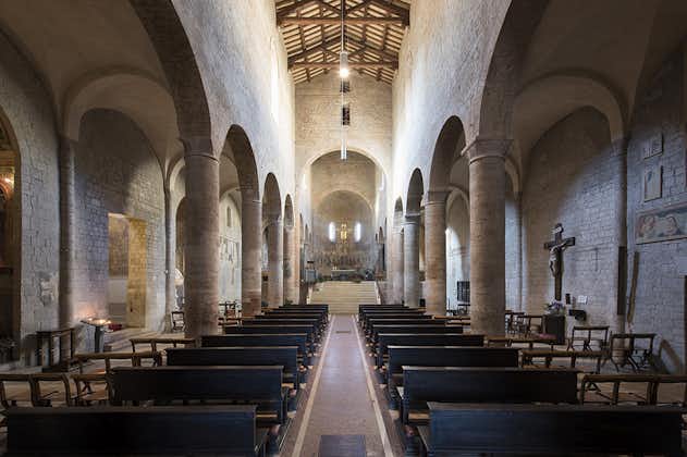 photo of view inside San Gregorio Maggiore, Spoleto, Italy.