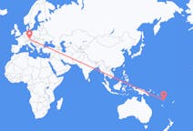 Flyreiser fra Luganville, Vanuatu til München, Tyskland