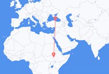 Flyreiser fra Gambela, Ethiop, Etiopia til Samsun, Tyrkia
