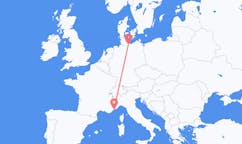 Flyrejser fra Lübeck, Tyskland til Nice, Frankrig