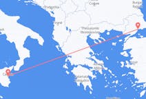 Flights from Tekirdağ, Turkey to Catania, Italy