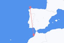 Fly fra Rabat til La Coruña