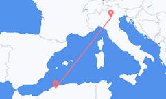 Vluchten van Chlef, Algerije naar Verona, Italië
