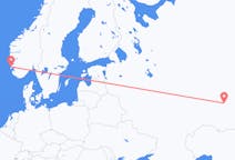 Flyrejser fra Ufa, Rusland til Haugesund, Norge