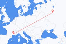 Flyg från Moskva till Nîmes