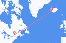 Flyreiser fra Montreal, Canada til Reykjavík, Island