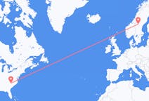 Flyg från Charlotte till Östersund
