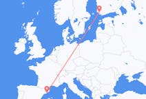 Flights from Barcelona in Spain to Turku in Finland