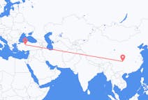 Flug frá Chongqing, Kína til Ankara, Tyrklandi